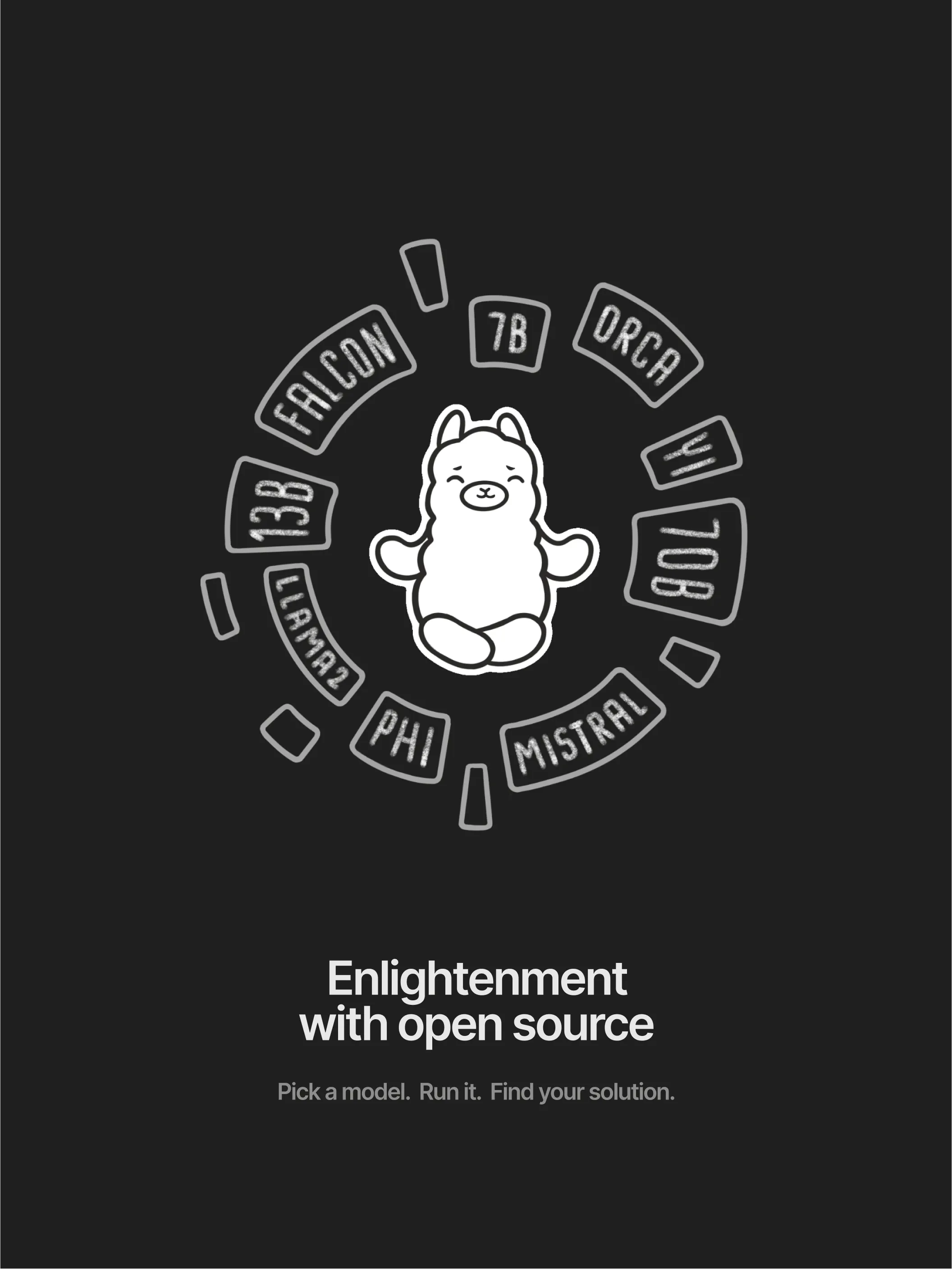 Ollama enlightenment illustration