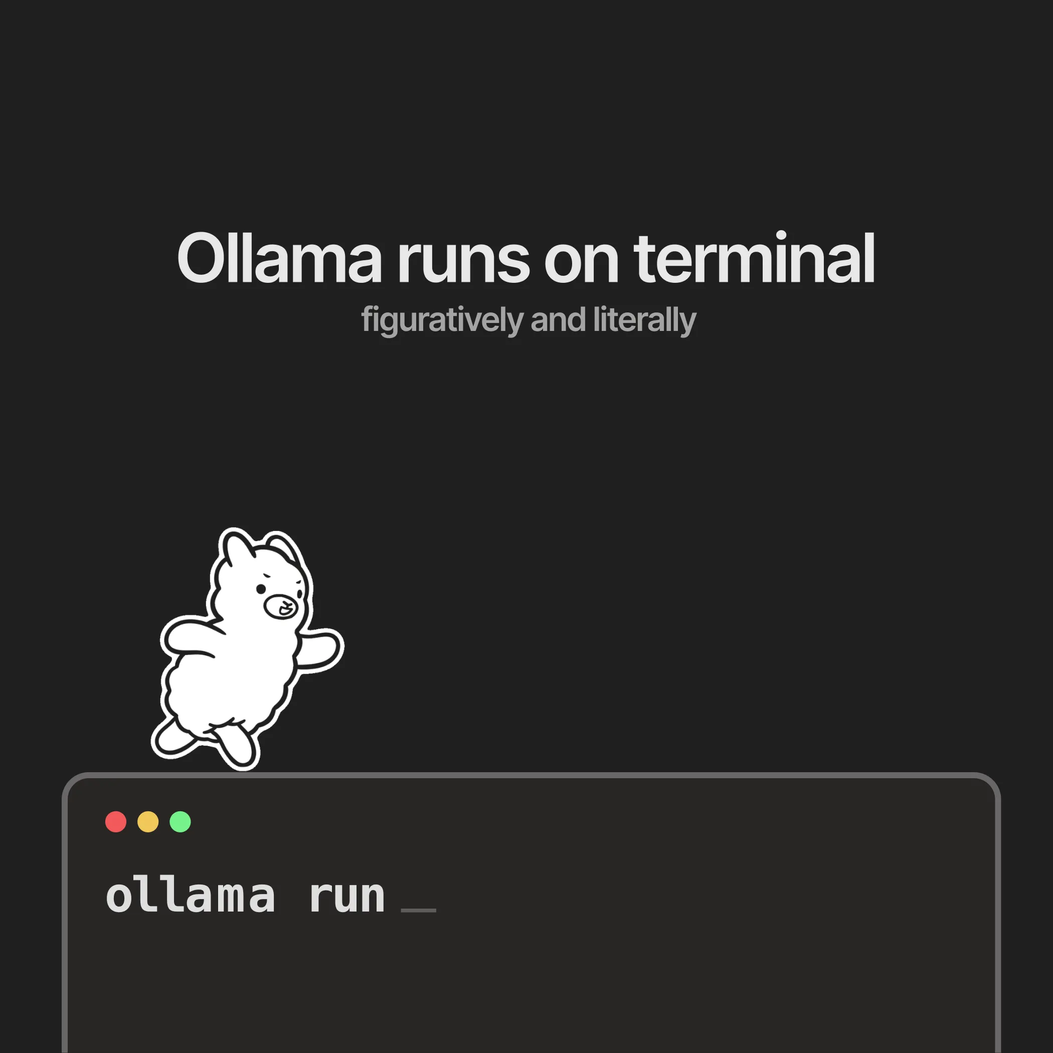 Ollama runs on terminal poster